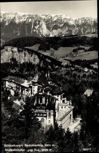 Ak Semmering in Niederösterreich, Südbahnhotel