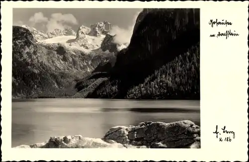 Ak Gosau in Oberösterreich, Gosausee, Dachstein