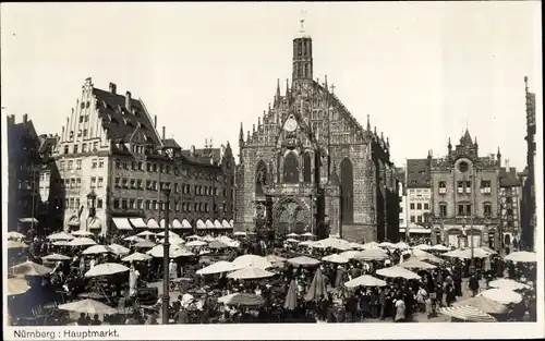 Ak Nürnberg in Mittelfranken, Hauptmarkt