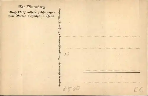 Künstler Ak Schmigalle, Victor, Nürnberg in Mittelfranken, Fünfeckiger Turm