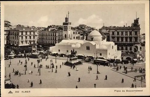 Ak Algier Algier Algerien, Place du Government