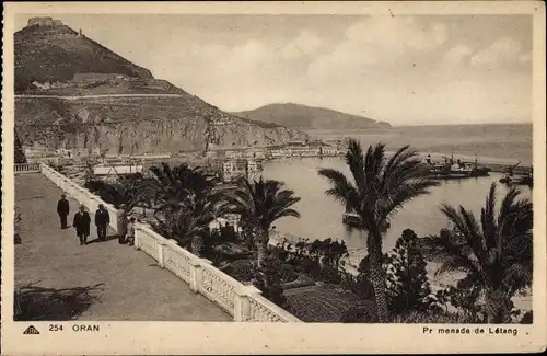 Ak Oran Algerien, Promenade de Létang