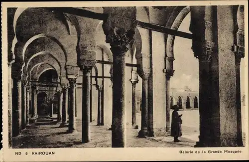 Ak Oran Algerien, Galerie der Großen Moschee