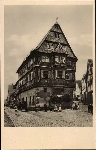 Ak Miltenberg am Main Unterfranken, Hotel Riesen, ältestes Gasthaus Deutschlands