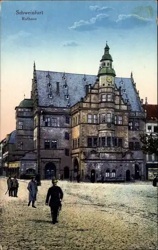Ak Schweinfurt in Unterfranken Bayern, Rathaus