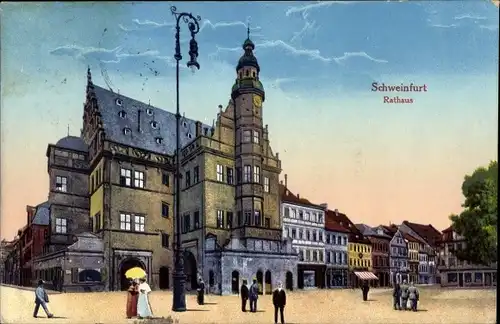 Ak Schweinfurt in Unterfranken Bayern, Rathaus