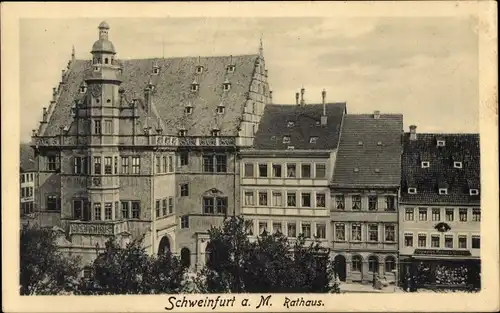 Ak Schweinfurt in Unterfranken Bayern, Rathaus