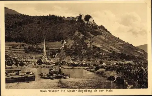 Ak Großheubach am Main Unterfranken, Kloster Engelberg ob dem Main, Ortsansicht