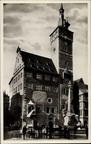 Ak Würzburg am Main Unterfranken, Rathaus