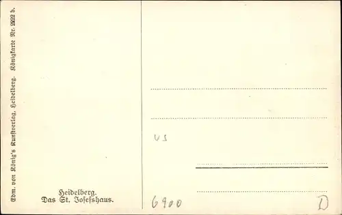 Ak Heidelberg am Neckar, St. Josefshaus, Personen