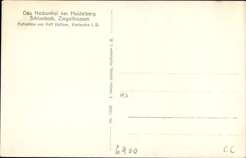 Ak Neckarthal Heidelberg, Schlierbach, Ziegelhausen