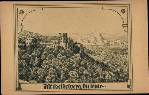 Künstler Ak Heidelberg am Neckar, Schloss