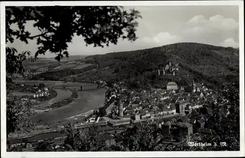 Ak Wertheim am Main, Ortsansicht