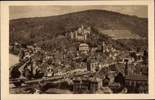 Ak Wertheim am Main, vom Wartberg, Panorama, Kirchen