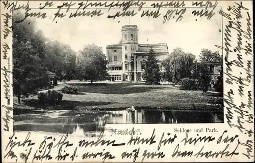 Ak Neudorf Diemelstadt Hessen?, Schloss, Park