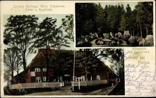 Ak Klecken Rosengarten Niedersachsen, Soltau's Gasthaus, Hünengrab im Kleckerwald