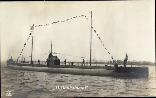 Ak Deutsches Unterseeboot, U-Boot Deutschland, Kaiserliche Marine