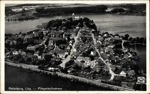 Ak Ratzeburg in Lauenburg, Fliegeraufnahme