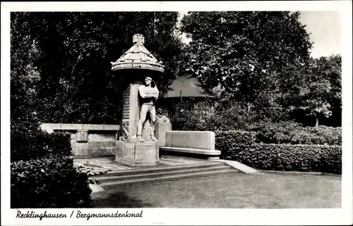 Ak Recklinghausen im Ruhrgebiet, Bergmannsdenkmal