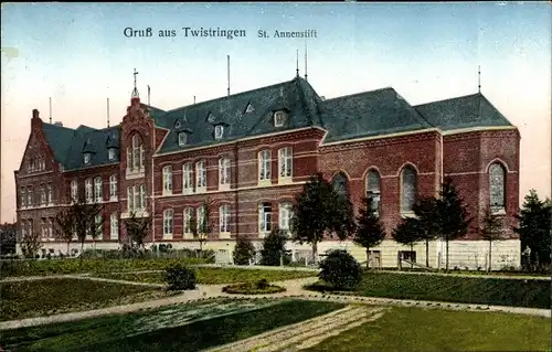 Ak Twistringen in Niedersachsen, St. Annenstift, Gartenansicht