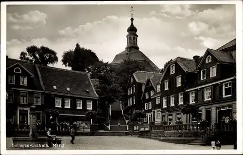 Ak Gräfrath Solingen, Markt