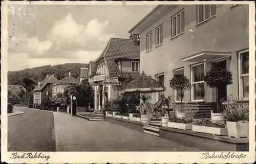 Ak Rehburg Loccum in Niedersachsen, Bahnhofstraße, Café