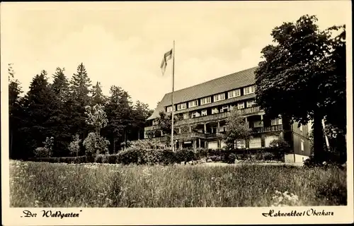Ak Hahnenklee Bockswiese Goslar im Harz, Hotel Der Waldgarten