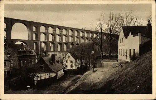 Ak Netzschkau im Vogtland, Restaurant Göltzschtal, Inh. Reinhard Rudert, Göltzschtalbrücke