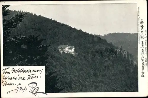 Ak Bühl in Baden, Schwarzwald Kurhaus Wiedenfelsen