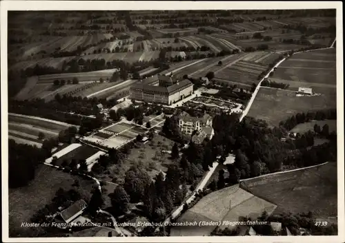 Ak Obersasbach Sasbach Baden in der Ortenau, Kloster der Franziskanerinnen, Kurhaus Erlenbad