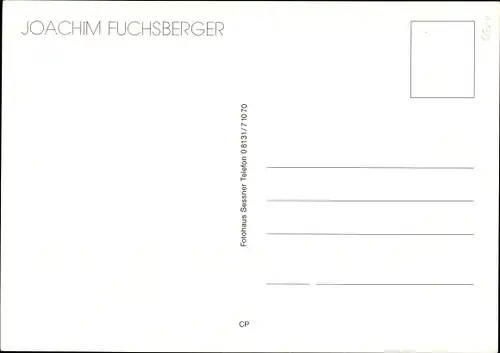 Ak Schauspieler Joachim Fuchsberger, Portrait, Autogramm