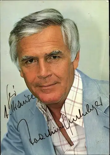 Ak Schauspieler Joachim Fuchsberger, Portrait, Autogramm