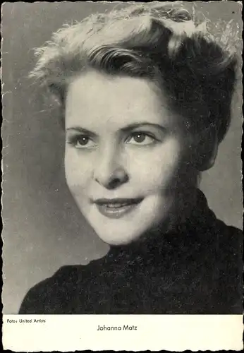 Ak Schauspielerin Johanna Matz, Portrait