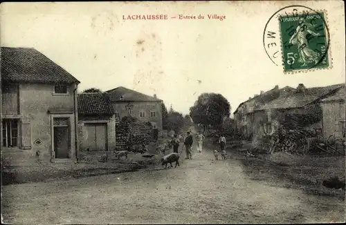 Ak La Chaussée sur Marne, Dorfeingang