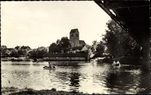 Ak Monéteau Yonne, Ufer der Yonne