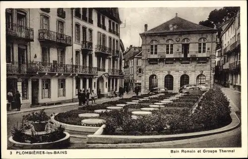 Ak Plombières les Bains Lothringen Vosges, Bain Romain, Thermal Group