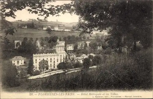 Ak Plombières les Bains Lothringen Vosges, Hotel Metropole, les Villas