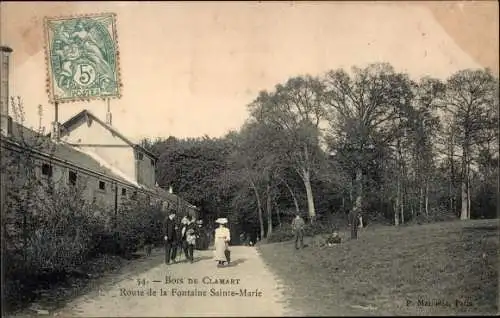 Ak Clamart Hauts de Seine, Route de la Fontaine Sainte-Marie