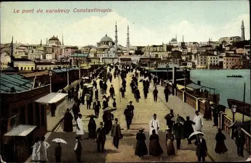 Ak Konstantinopel Istanbul Türkiye, Die Karakeuy-Brücke