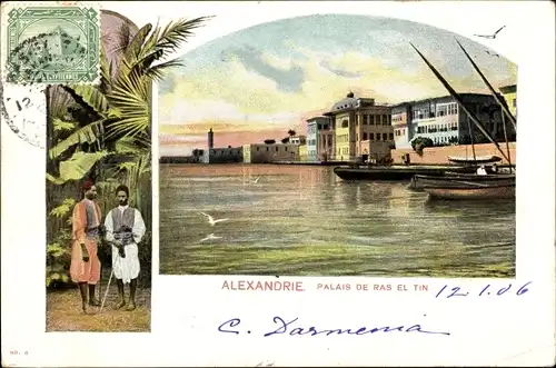Ak Alexandria Ägypten, Palast von Ras el Tin