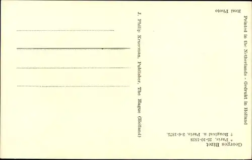 Ak Komponist Georges Bizet, Portrait