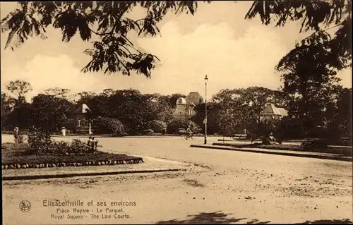 Ak Lubumbashi Elisabethville DR Kongo Zaire, Place Royale, Le Parquet