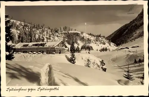 Ak Spitzinghaus, Spitzingsattel, Winteransicht