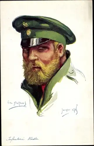 Künstler Ak Dupuis, Emil, Infanterie Russe, Nos Allies