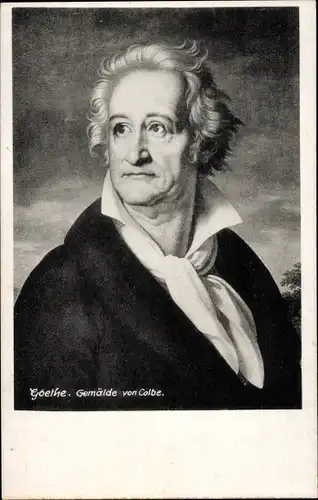 Künstler Ak Colbe, Schriftsteller Johann Wolfgang von Goethe, Portrait