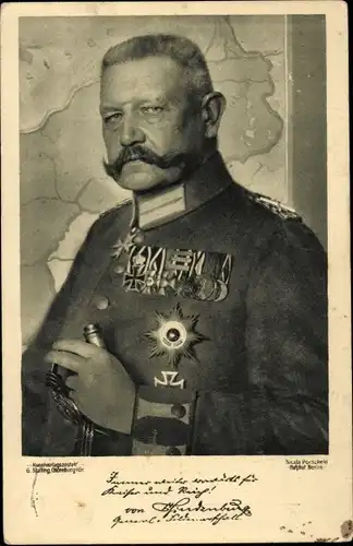 Ak Generalfeldmarschall Paul von Hindenburg, Portrait
