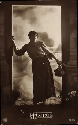 Ak Mignon, Figur nach Johann Wolfgang von Goethe