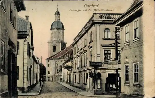 Ak Ohrdruf in Thüringen, Schulstraße, Michaelis Kirche