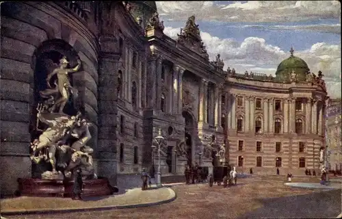 Künstler Ak Wien 1, Hofburg G. Weenen, Neues Burgtor