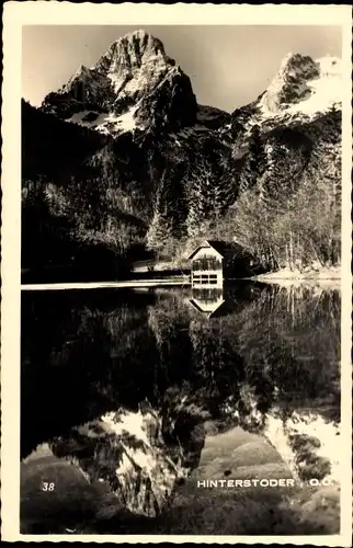 Ak Hinterstoder in Oberösterreich, Seemotiv